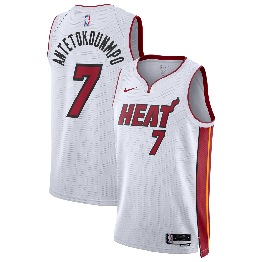 Miami Heat Nike Association Edition Swingman Jersey - White - Giannis Antetokounmpo - Unisex product image 1, provided for