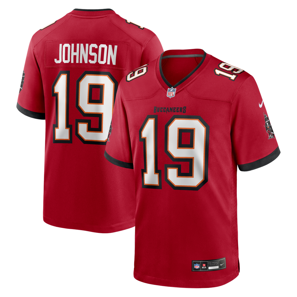 Tampa Bay Buccaneers Keyshawn Johnson Nike Red Game Retired Player Jersey product image 1, provided for visual reference and