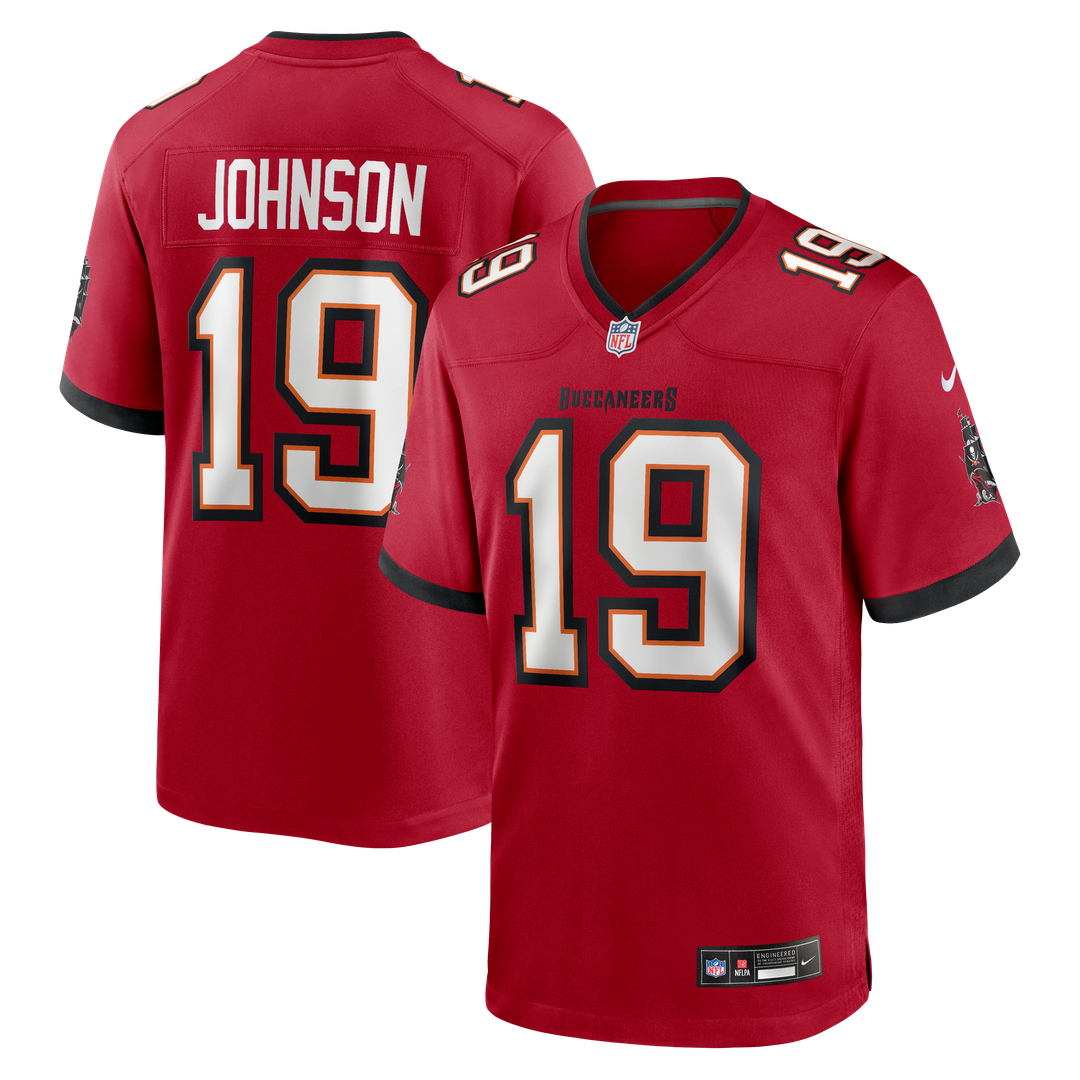 Tampa Bay Buccaneers Keyshawn Johnson Nike Red Game Retired Player Jersey product image 1, provided for visual reference and