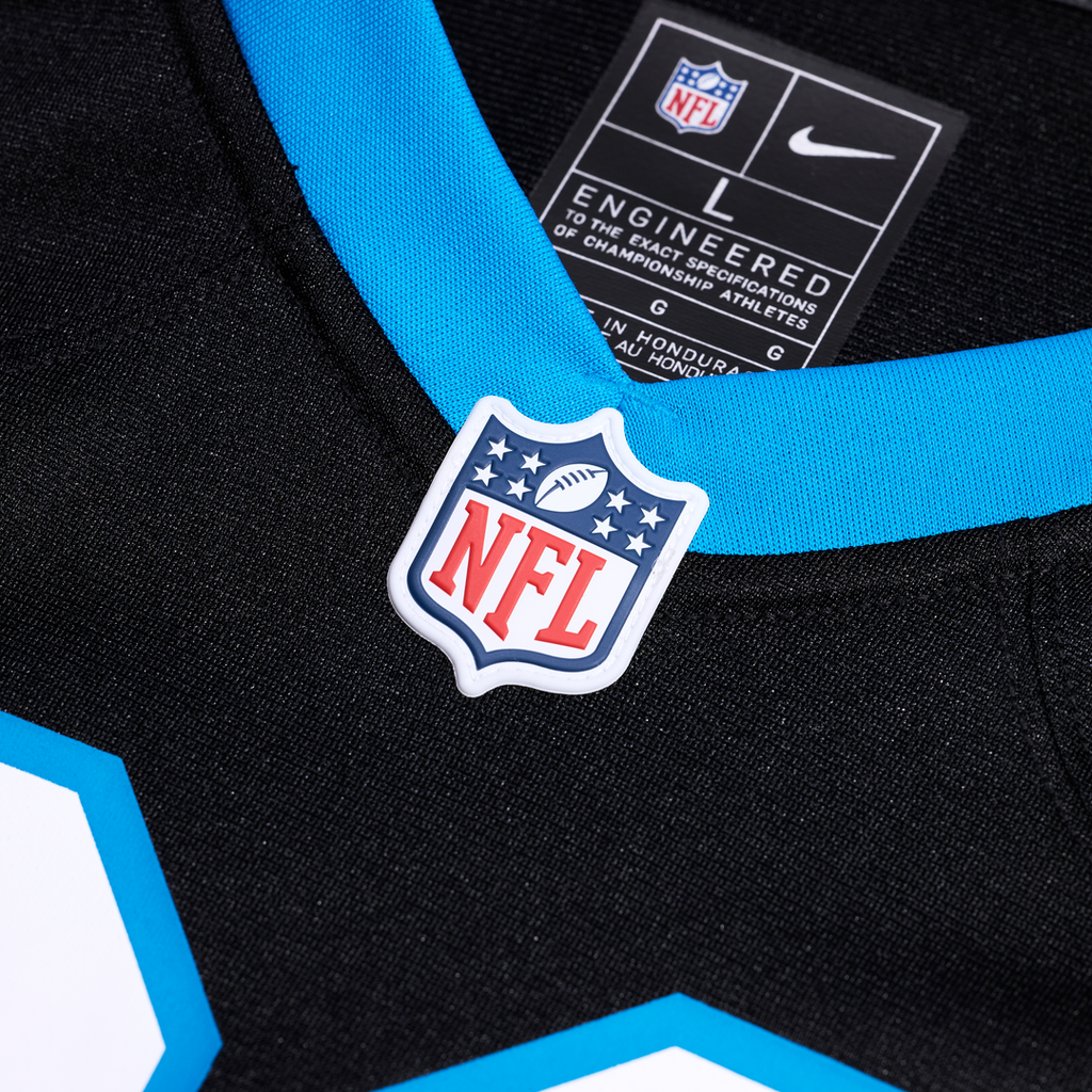 Carolina Panthers Maema Njongmeta Nike Black Team Game Jersey product image 4, provided for visual reference and product