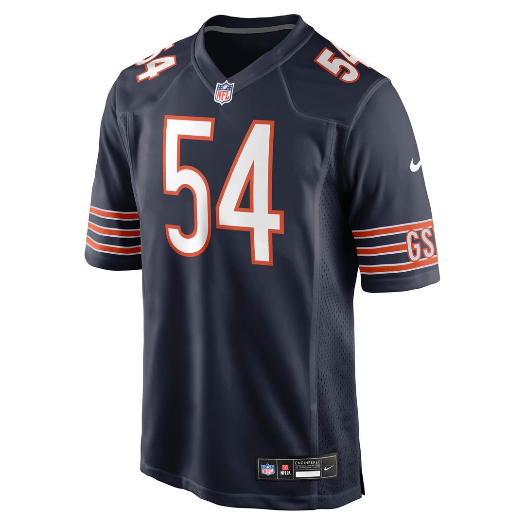 Chicago Bears Logan Jones Nike Navy Team Game Jersey product image 4, provided for visual reference and product detail review