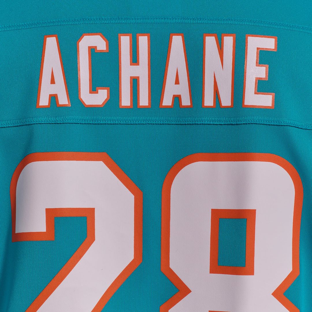 Miami Dolphins De'Von Achane Nike Aqua Player Game Jersey product image 11, provided for visual reference and product detail
