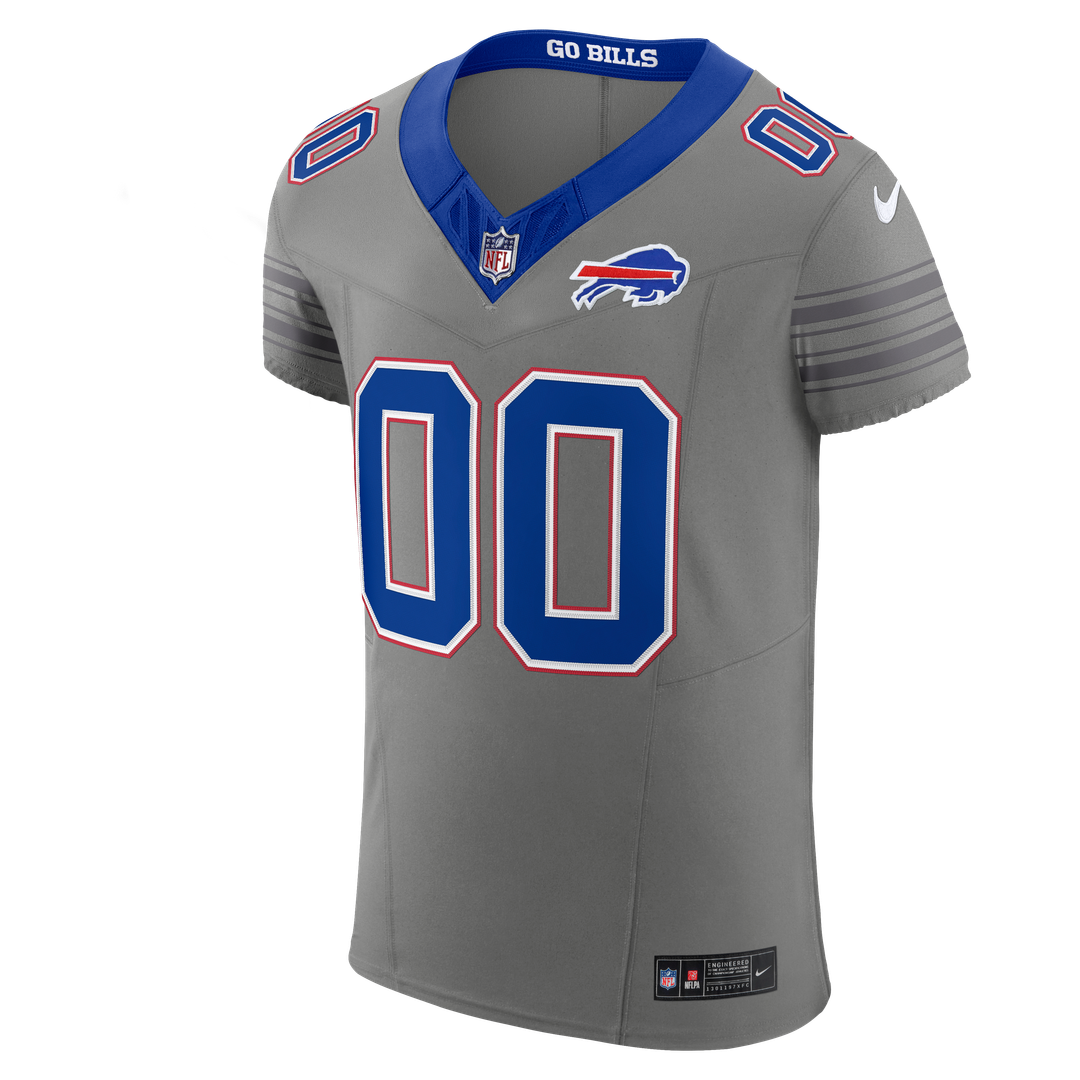 Buffalo Bills Nike Gray Nickel City Vapor F.U.S.E. Custom Elite Jersey product image 2, provided for visual reference and
