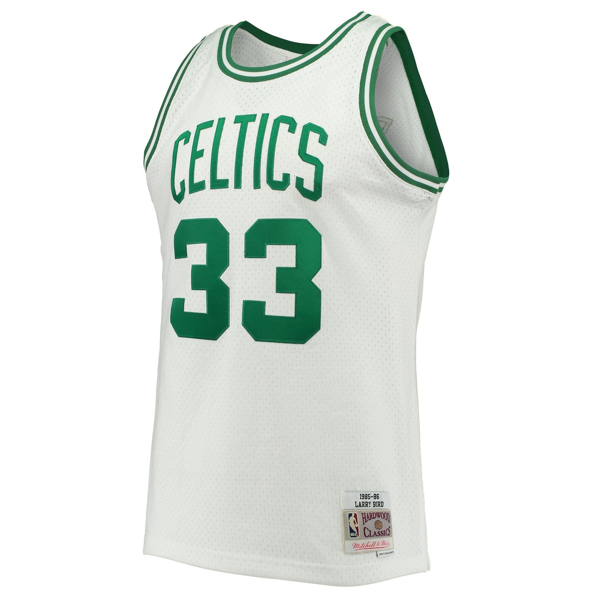 Mitchell & Ness Larry Bird Kelly Green Boston Celtics 1985-86 Hardwood Classics Swingman Jersey product image 7, provided