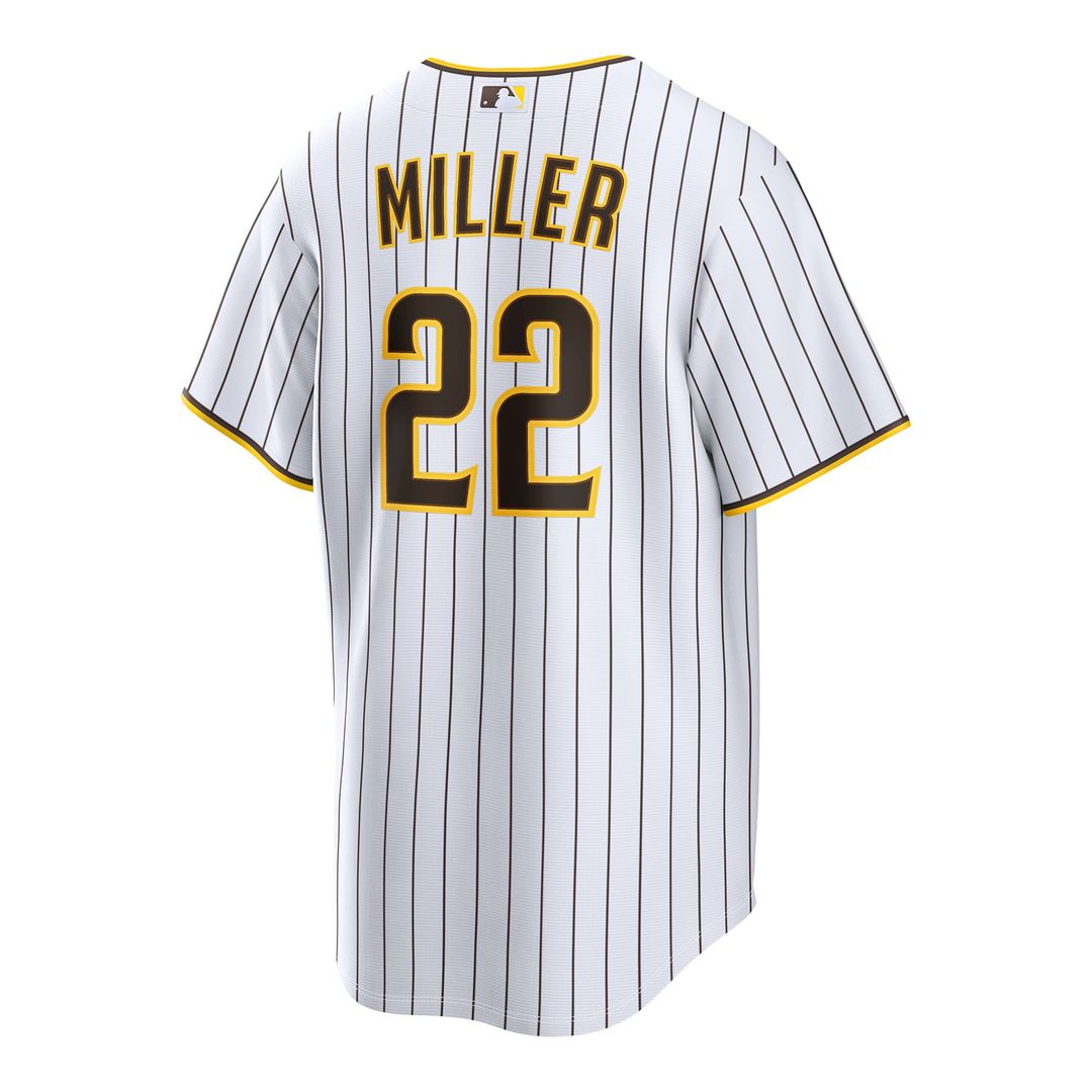 San Diego Padres Mason Miller Nike White Home Replica Jersey product image 3, provided for visual reference and product