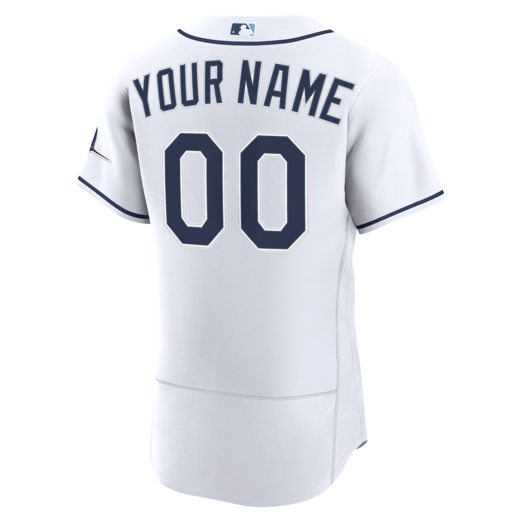 Tampa Bay Rays Nike White Home Authentic Custom Jersey product image 3, provided for visual reference and product detail
