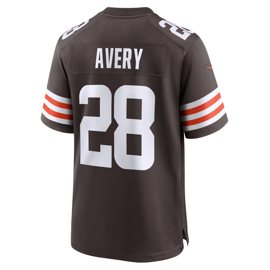Cleveland Browns Tre Avery Nike Brown Team Game Jersey product image 3, provided for visual reference and product detail