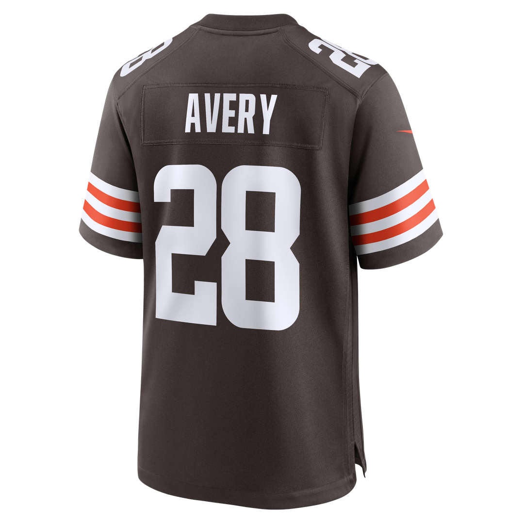 Cleveland Browns Tre Avery Nike Brown Team Game Jersey product image 3, provided for visual reference and product detail