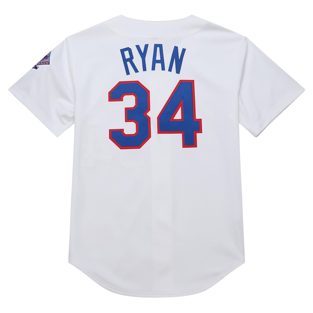 Texas Rangers Nolan Ryan Mitchell & Ness White 1993 Cooperstown Collection Authentic Jersey product image 3, provided for