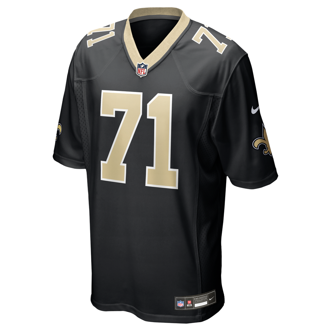 New Orleans Saints Kelvin Banks Jr. Nike Black Game Player Jersey product image 2, provided for visual reference and product