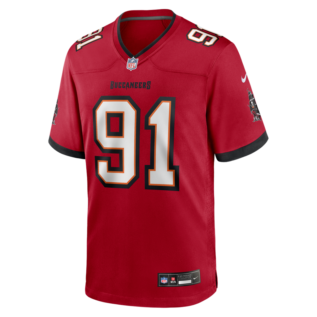 Tampa Bay Buccaneers A'Shawn Robinson Nike Red Team Game Jersey product image 4, provided for visual reference and product