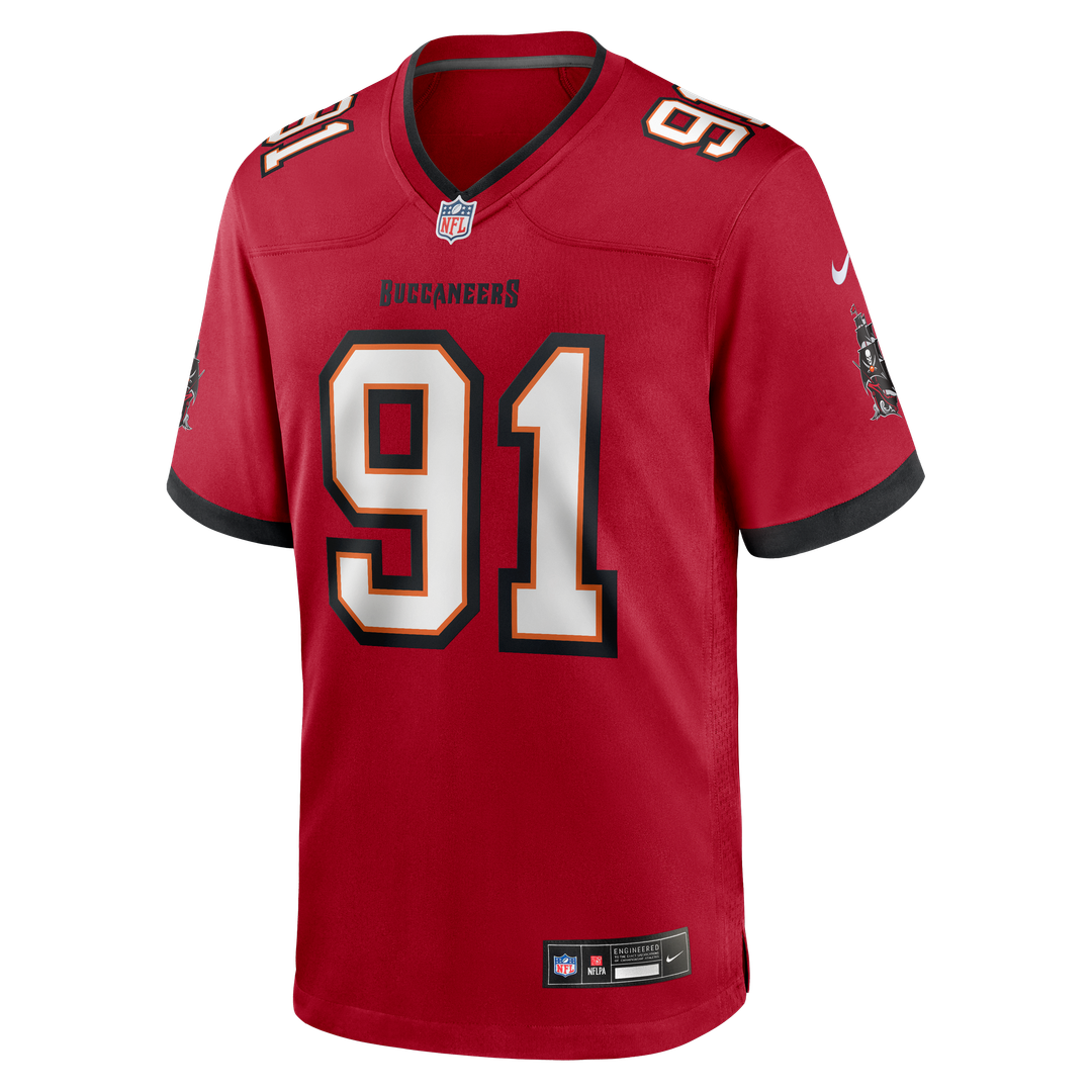 Tampa Bay Buccaneers A'Shawn Robinson Nike Red Team Game Jersey product image 4, provided for visual reference and product