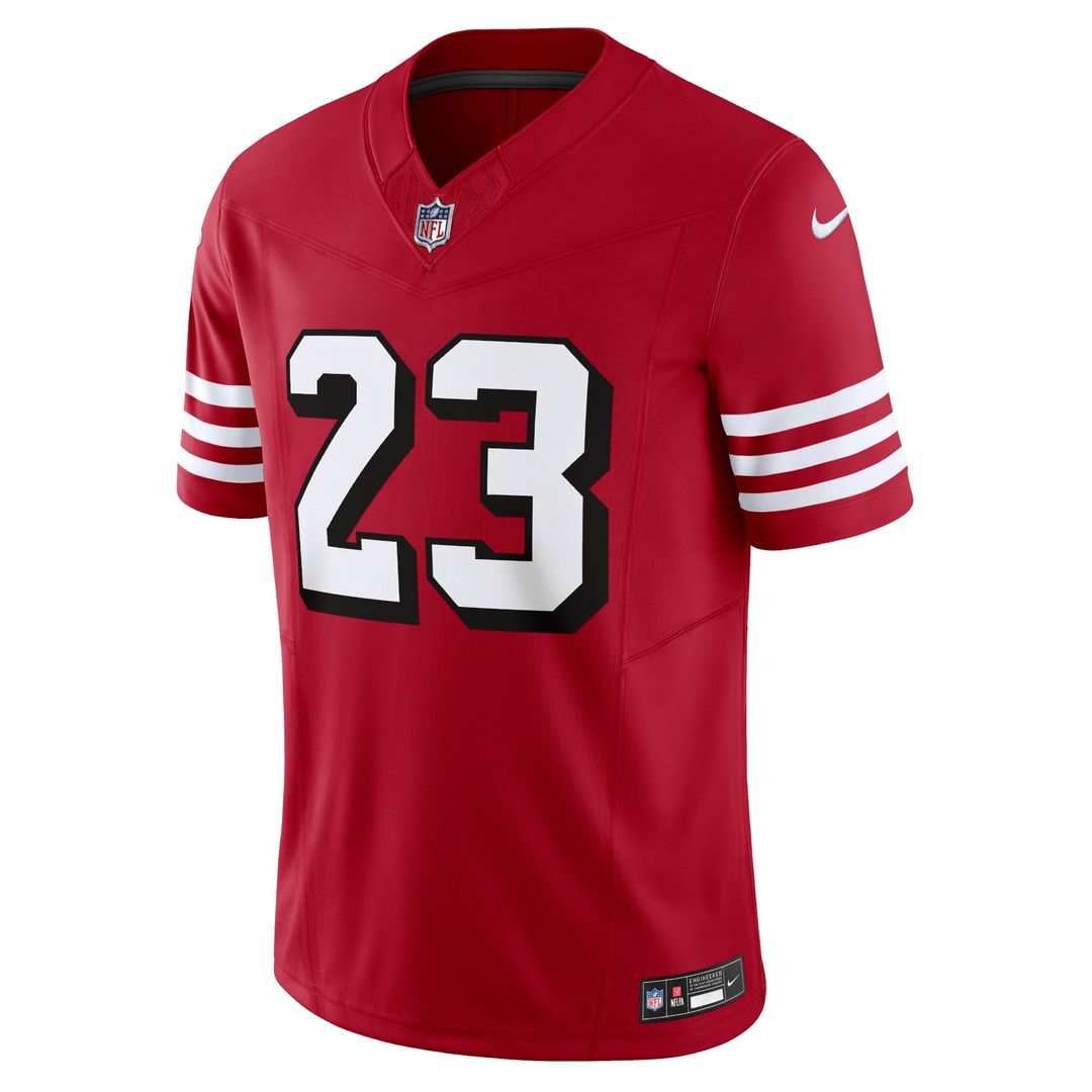 San Francisco 49ers Christian McCaffrey Nike White Vapor F.U.S.E. Limited Jersey product image 8, provided for visual