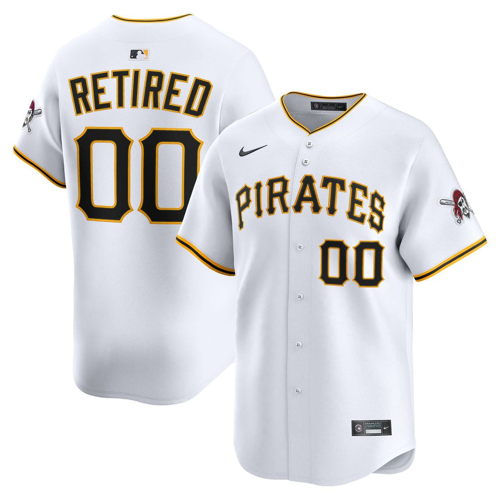 Pittsburgh Pirates Nike White Home Limited Pick-A-Player Retired Roster Jersey product image 1, provided for visual