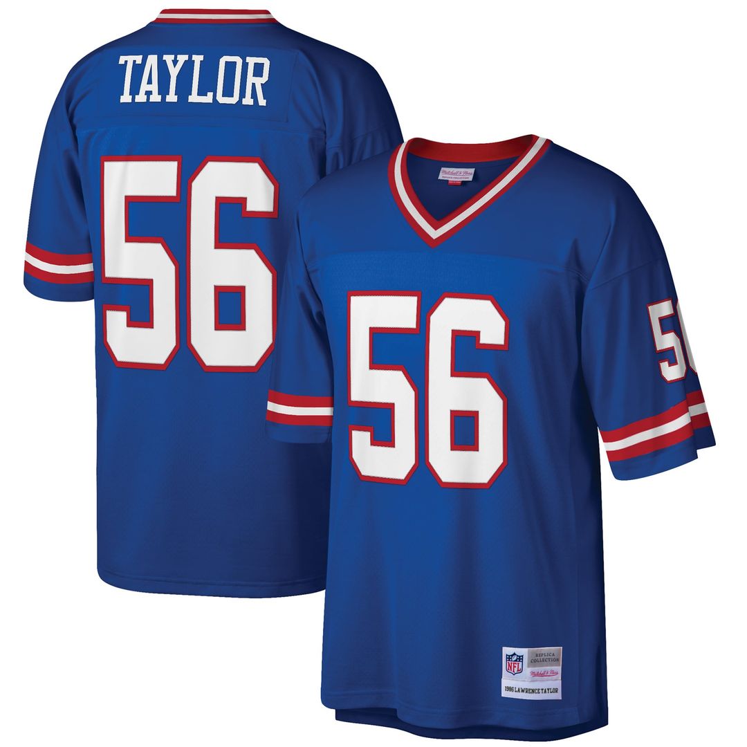 New York Giants Lawrence Taylor Mitchell & Ness Royal Big & Tall 1986 Retired Player Replica Jersey product image 1,