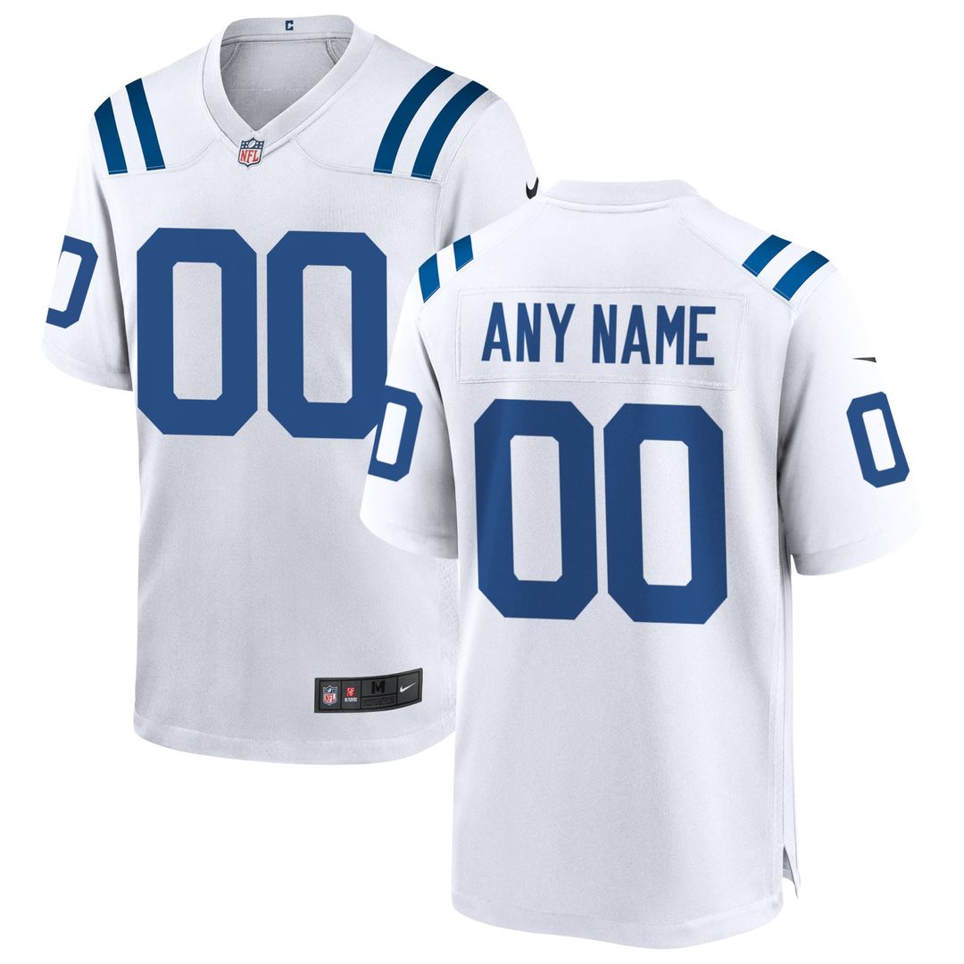 Indianapolis Colts Nike White Custom Game Jersey product image 4, provided for visual reference and product detail review