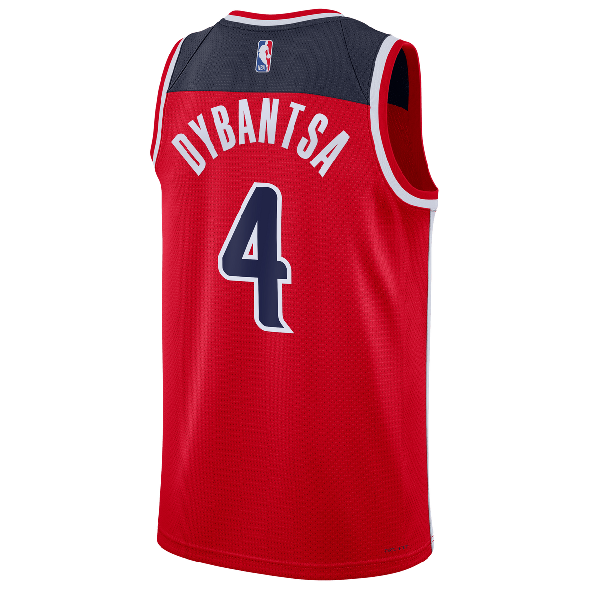 Washington Wizards Nike Icon Swingman Jersey - Red - AJ Dybantsa - Unisex product image 4, provided for visual reference and