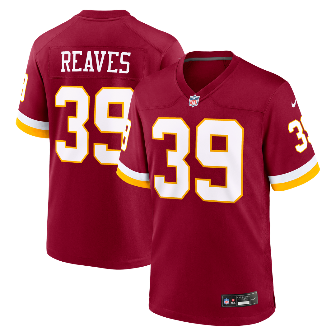 Washington Commanders Jeremy Reaves Nike Burgundy Game Jersey product image 8, provided for visual reference and product