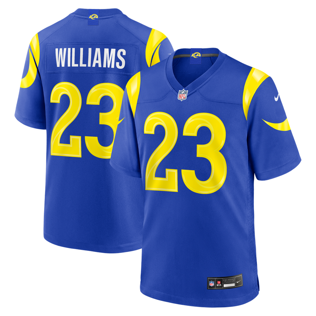 Los Angeles Rams Kyren Williams Nike Royal Team Game Player Jersey product image 8, provided for visual reference and