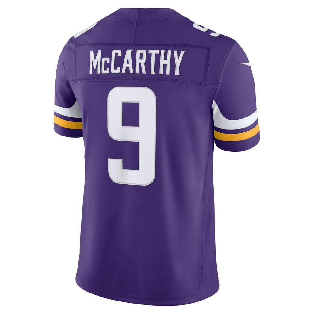 Minnesota Vikings J.J. McCarthy Nike Purple Team Vapor F.U.S.E. Stitched Limited Jersey product image 3, provided for visual