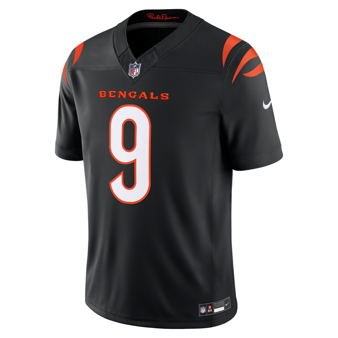 Cincinnati Bengals Joe Burrow Nike Black Team Vapor F.U.S.E. Stitched Limited Jersey product image 19, provided for visual