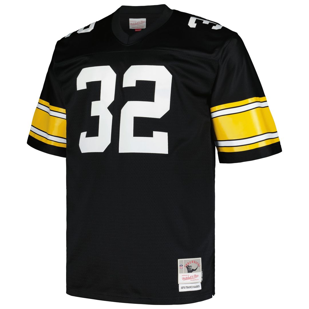 Pittsburgh Steelers Franco Harris Mitchell & Ness Black Big & Tall 1976 Legacy Retired Player Jersey product image 5,