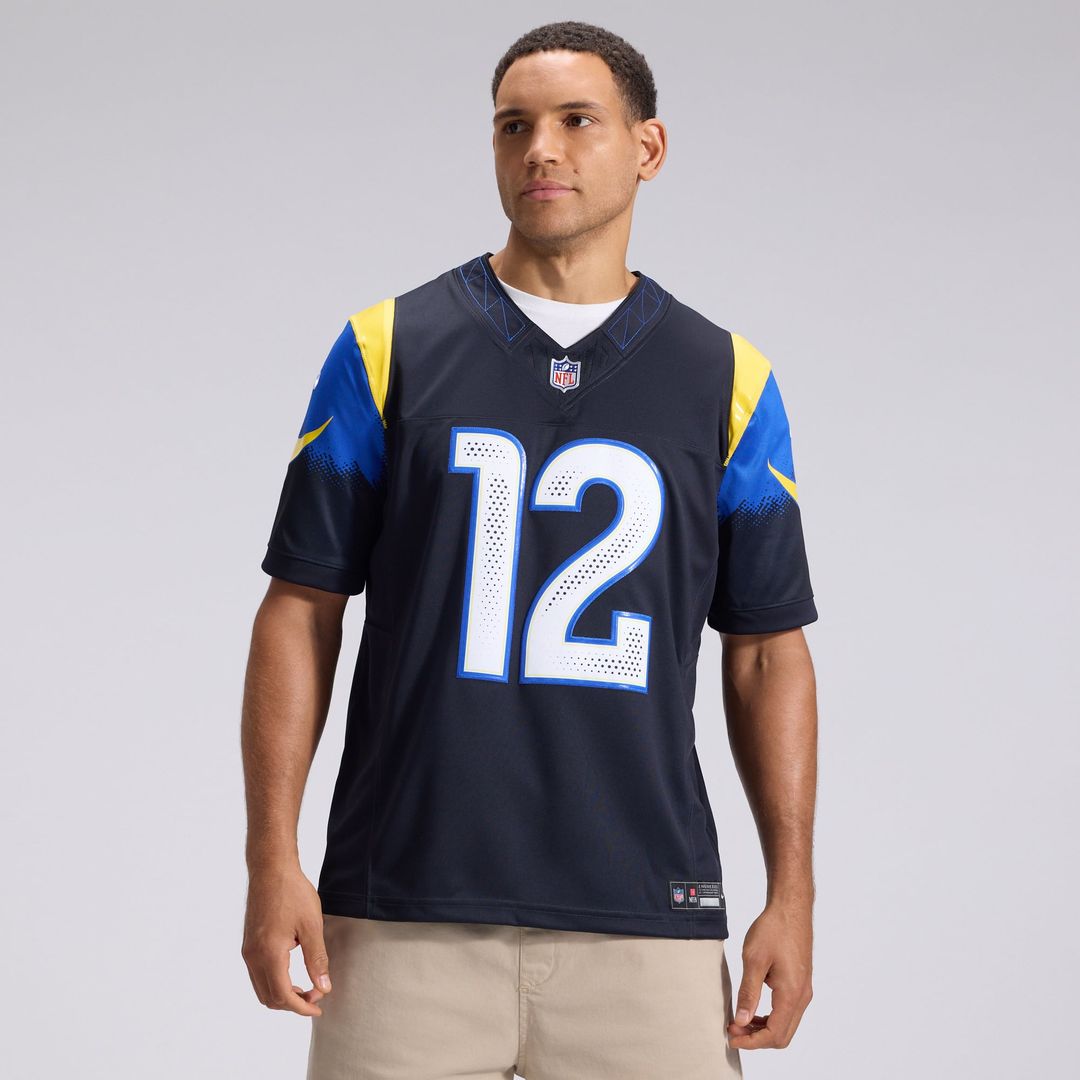 Los Angeles Rams Puka Nacua Nike Dark Blue Rivalries Collection Stitched Limited Jersey product image 2, provided for visual