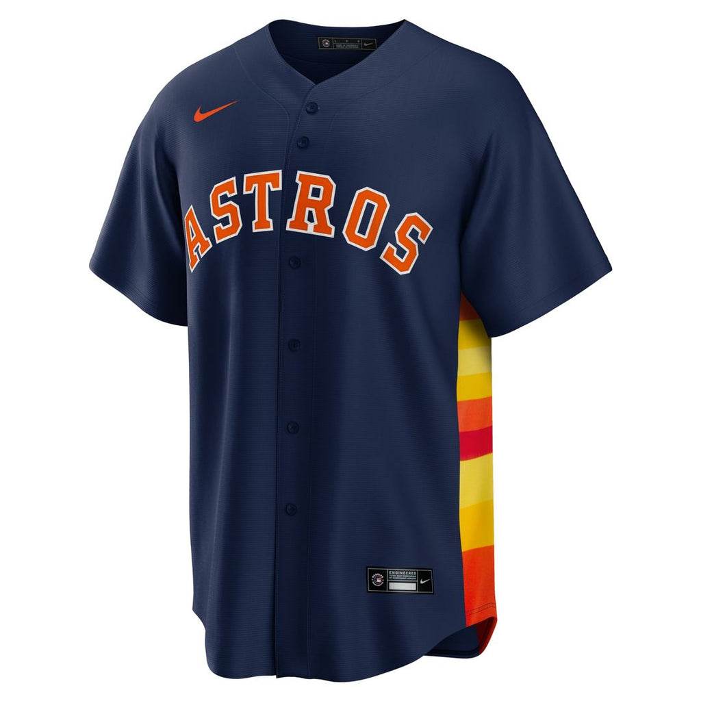 Houston Astros Jose Altuve Nike Navy Alternate 2 Replica Jersey product image 2, provided for visual reference and product