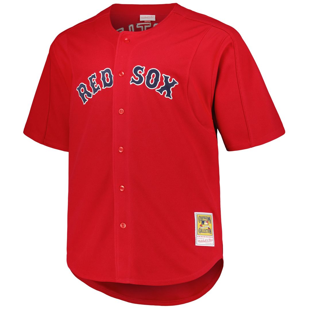 Boston Red Sox David Ortiz Mitchell & Ness Red Big & Tall Cooperstown Mesh Batting Practice Jersey product image 2, provided