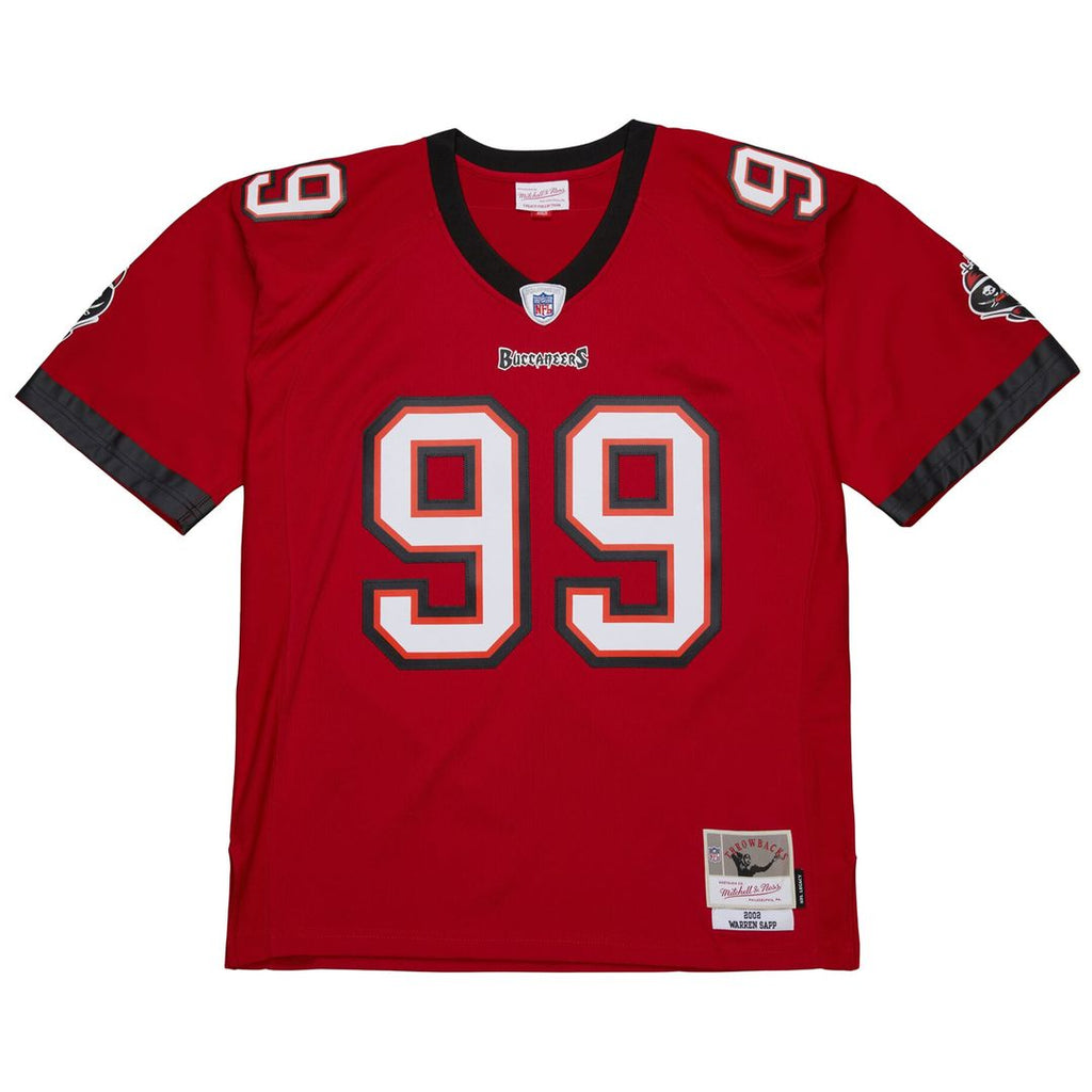 Tampa Bay Buccaneers Warren Sapp Mitchell & Ness Red 2002 Legacy Replica Jersey product image 9, provided for visual