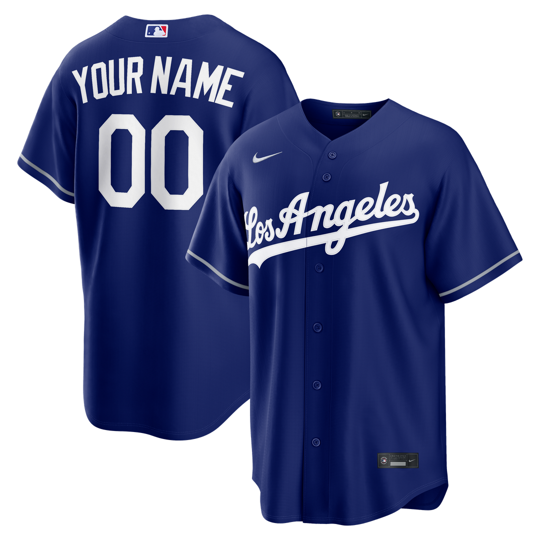 Los Angeles Dodgers Nike Royal Alternate Replica Custom Jersey product image 1, provided for visual reference and product