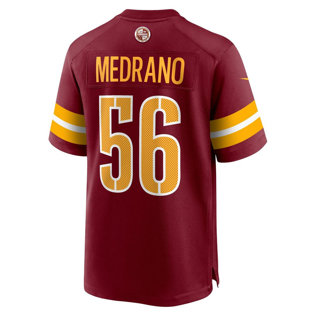 Washington Commanders Kain Medrano Nike Burgundy Team Game Jersey product image 3, provided for visual reference and product