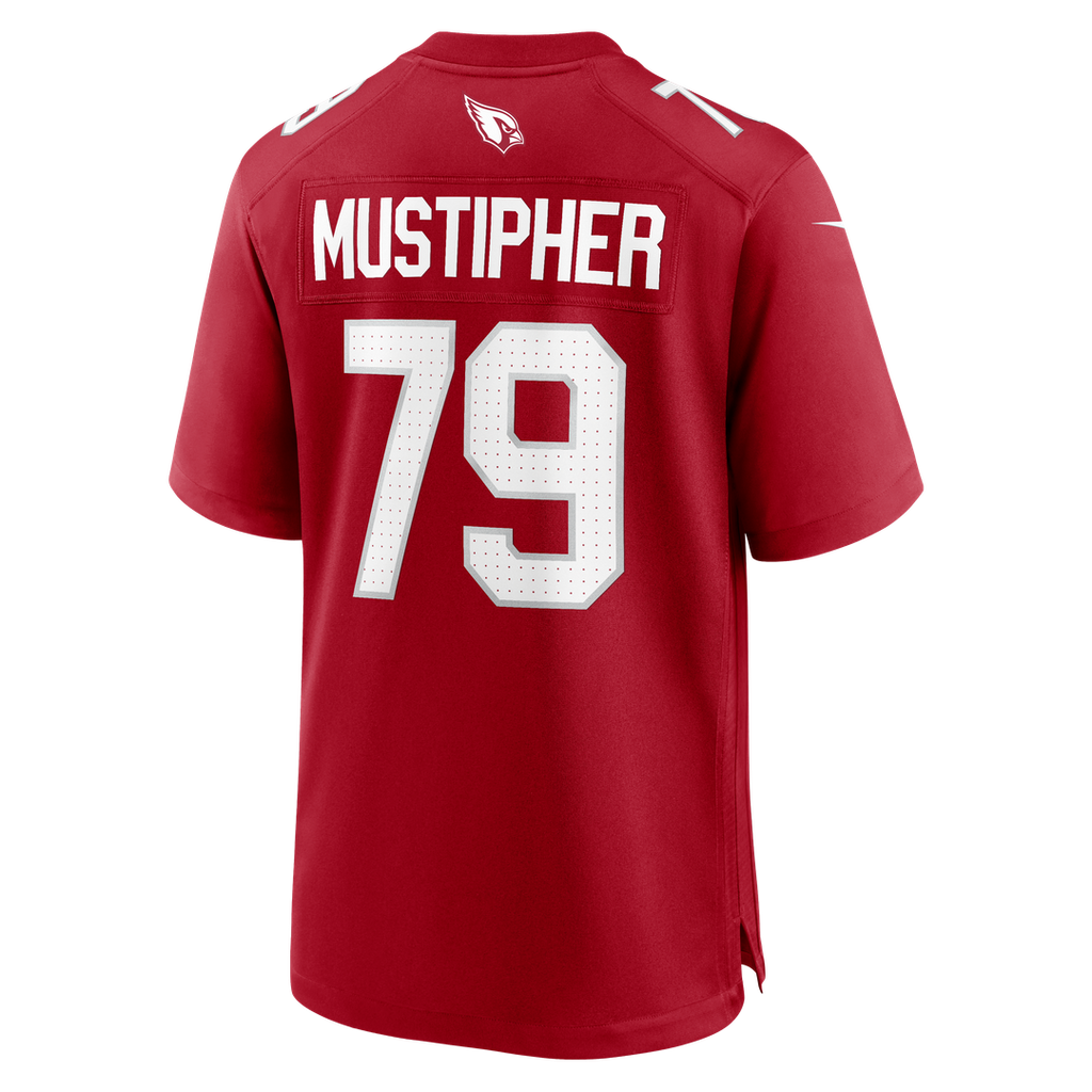 Arizona Cardinals PJ Mustipher Nike Cardinal Team Game Jersey product image 3, provided for visual reference and product