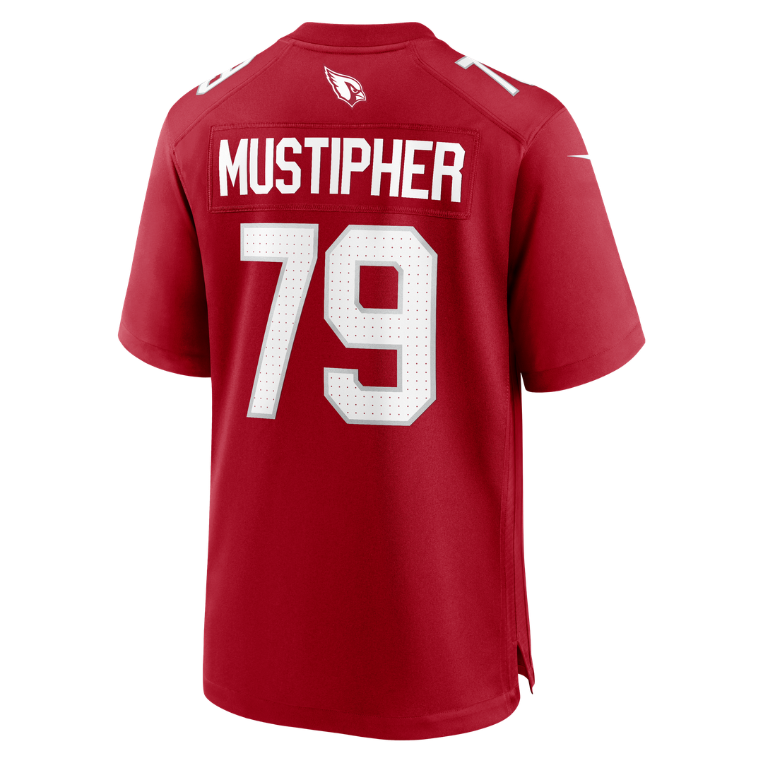 Arizona Cardinals PJ Mustipher Nike Cardinal Team Game Jersey product image 3, provided for visual reference and product