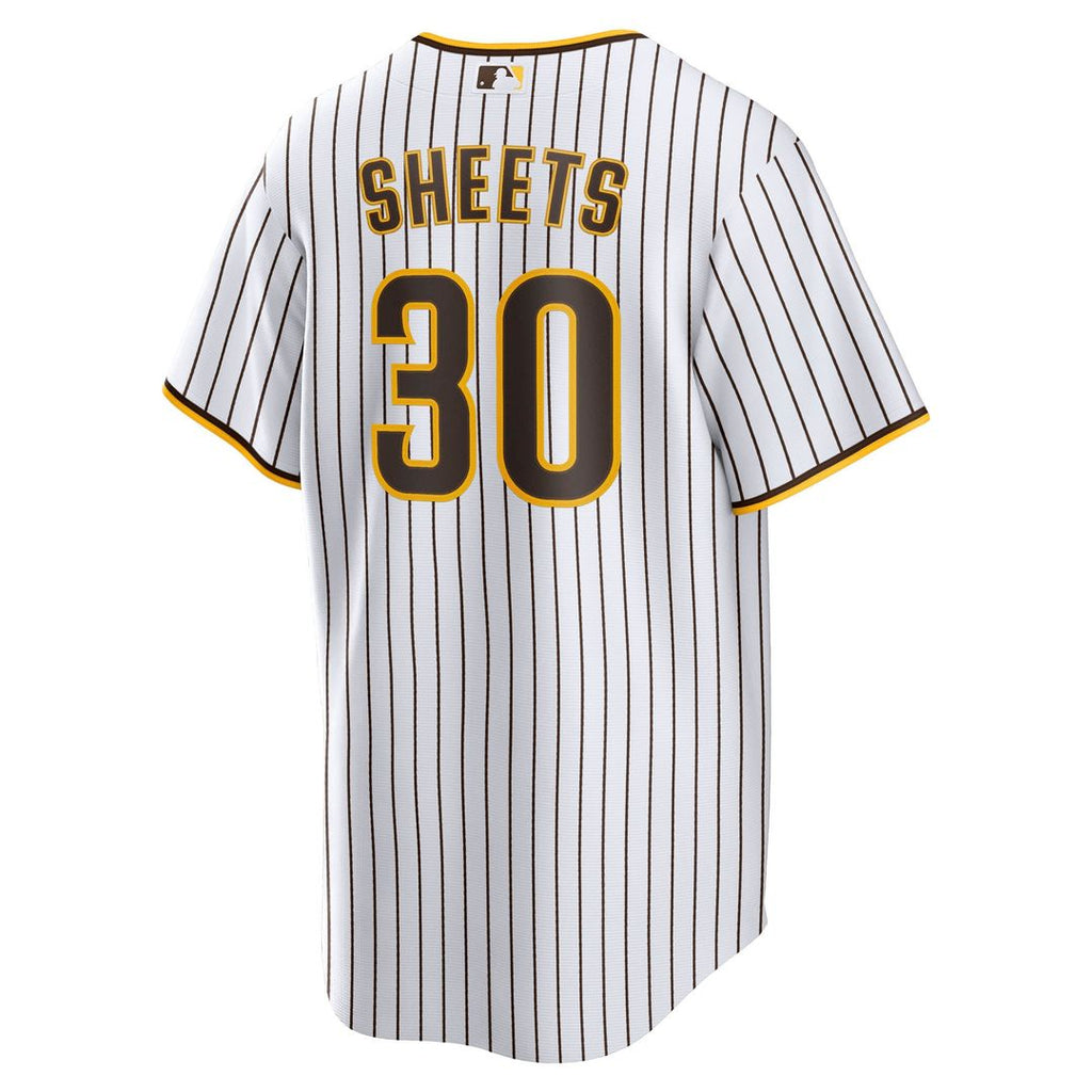 San Diego Padres Gavin Sheets Nike White Home Replica Jersey product image 3, provided for visual reference and product