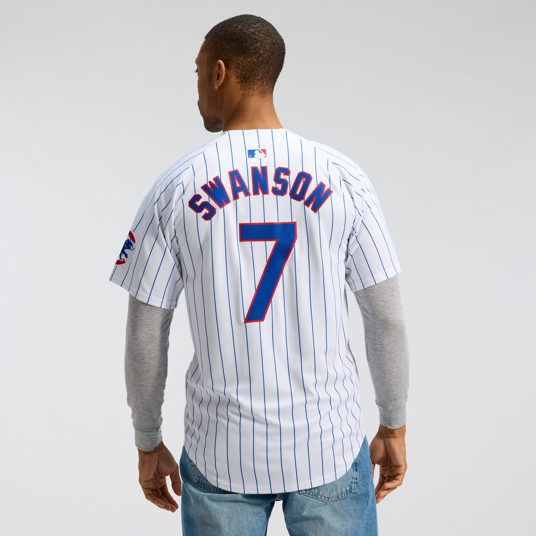 Chicago Cubs Dansby Swanson Nike White Home Limited Player Jersey product image 3, provided for visual reference and product