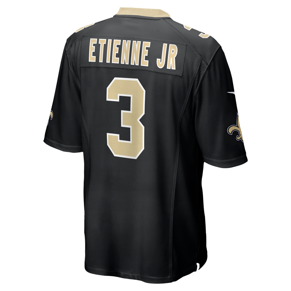 New Orleans Saints Travis Etienne Jr Nike Black Game Jersey product image 5, provided for visual reference and product