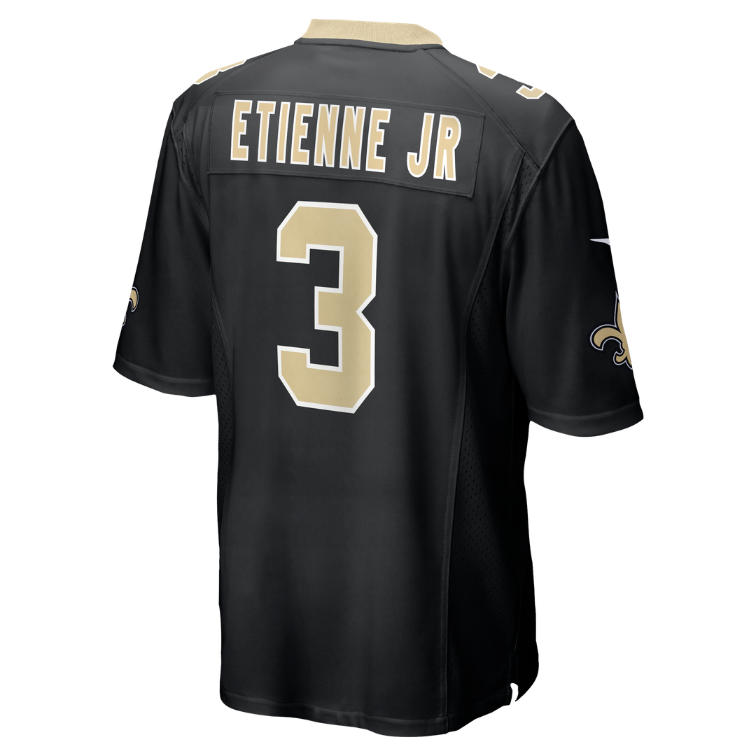 New Orleans Saints Travis Etienne Jr Nike Black Game Jersey product image 5, provided for visual reference and product