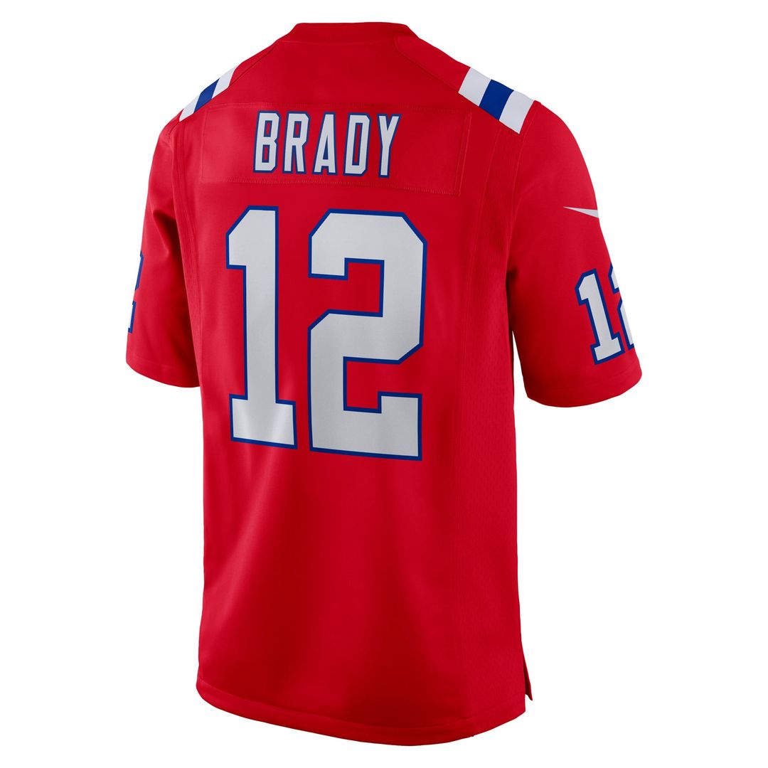 New England Patriots Tom Brady Nike Red Retired Player Alternate Game Jersey product image 3, provided for visual reference