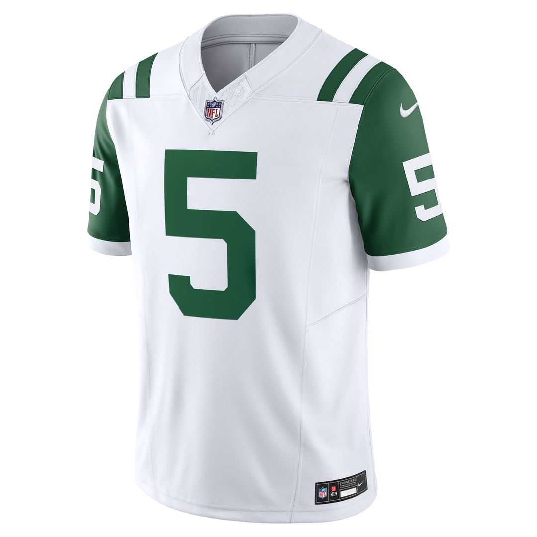 New York Jets Garrett Wilson Nike White Classic Alternate Vapor F.U.S.E. Limited Jersey product image 2, provided for visual