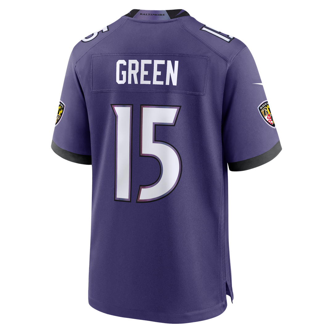 Baltimore Ravens Mike Green Nike Purple Team Game Jersey product image 3, provided for visual reference and product detail