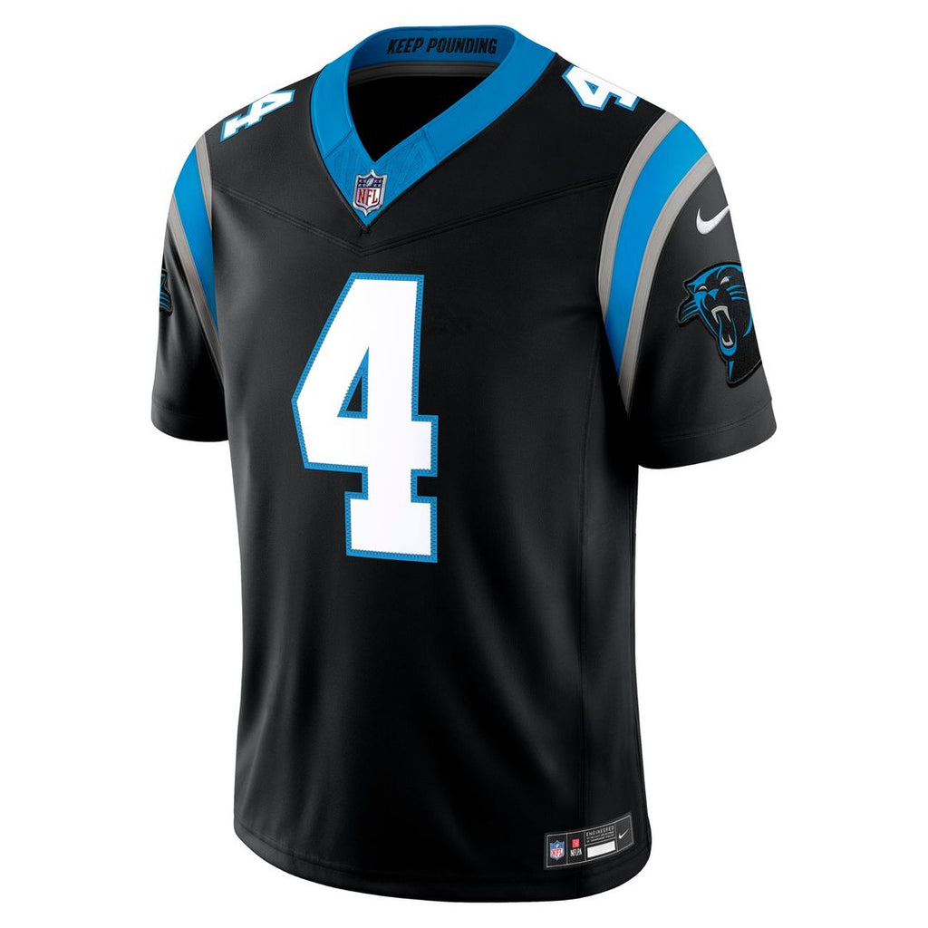 Carolina Panthers Tetairoa McMillan Nike Black Team Vapor F.U.S.E. Stitched Limited Jersey product image 2, provided for