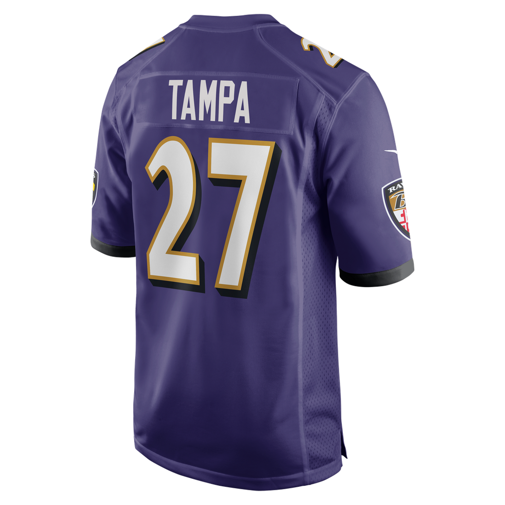 Baltimore Ravens T.J. Tampa Nike Purple Team Game Jersey product image 3, provided for visual reference and product detail