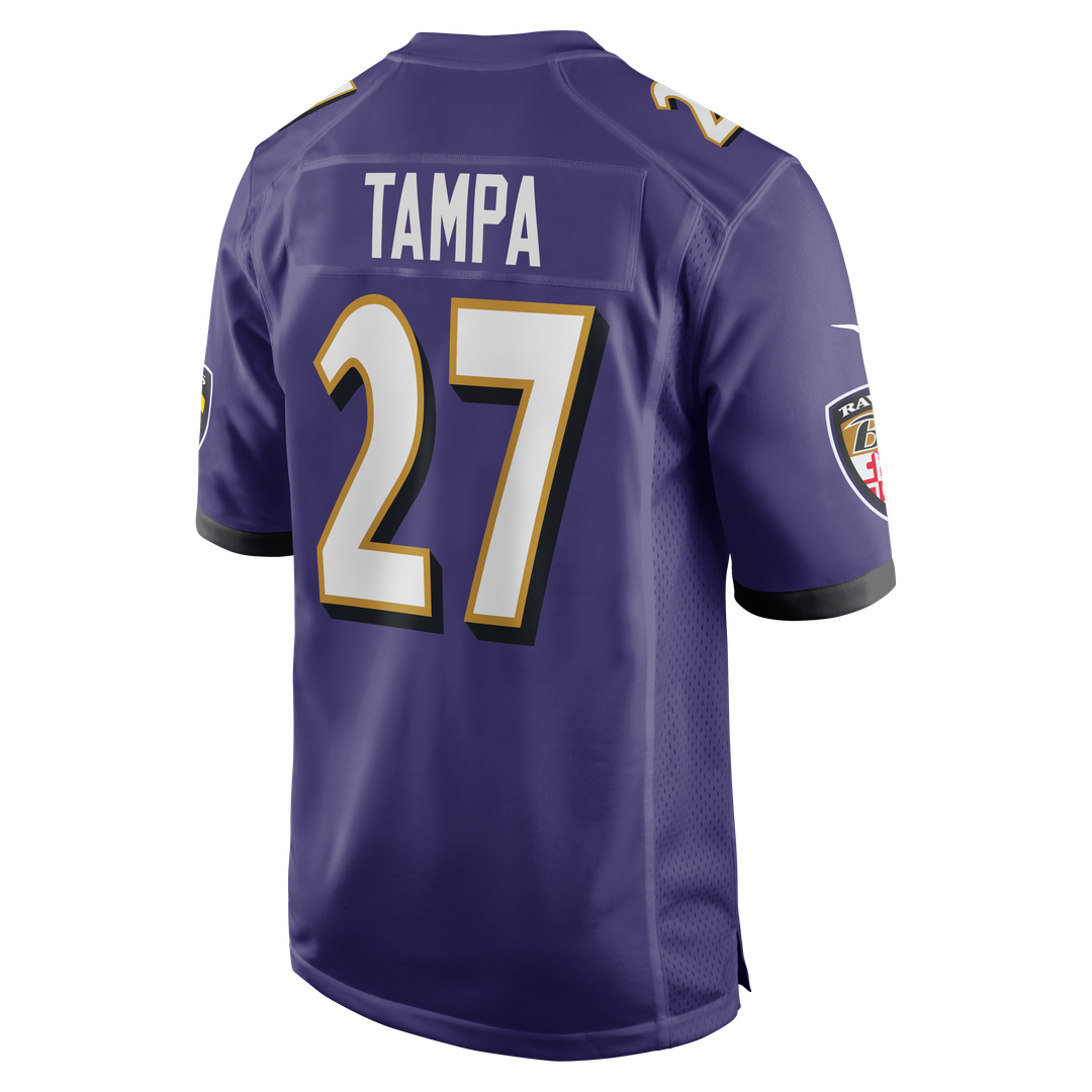 Baltimore Ravens T.J. Tampa Nike Purple Team Game Jersey product image 3, provided for visual reference and product detail