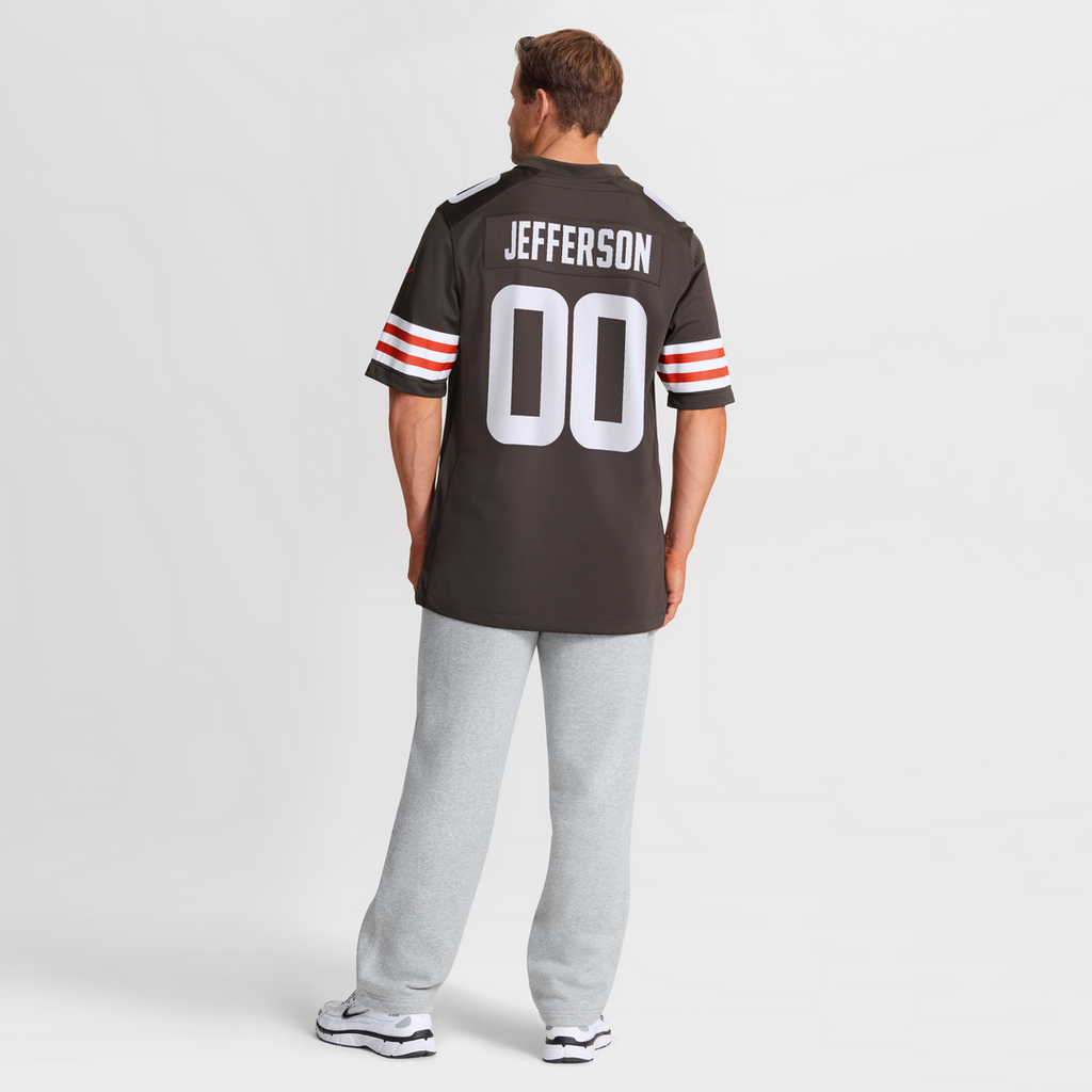 Cleveland Browns Justin Jefferson Nike Brown Game Jersey product image 5, provided for visual reference and product detail