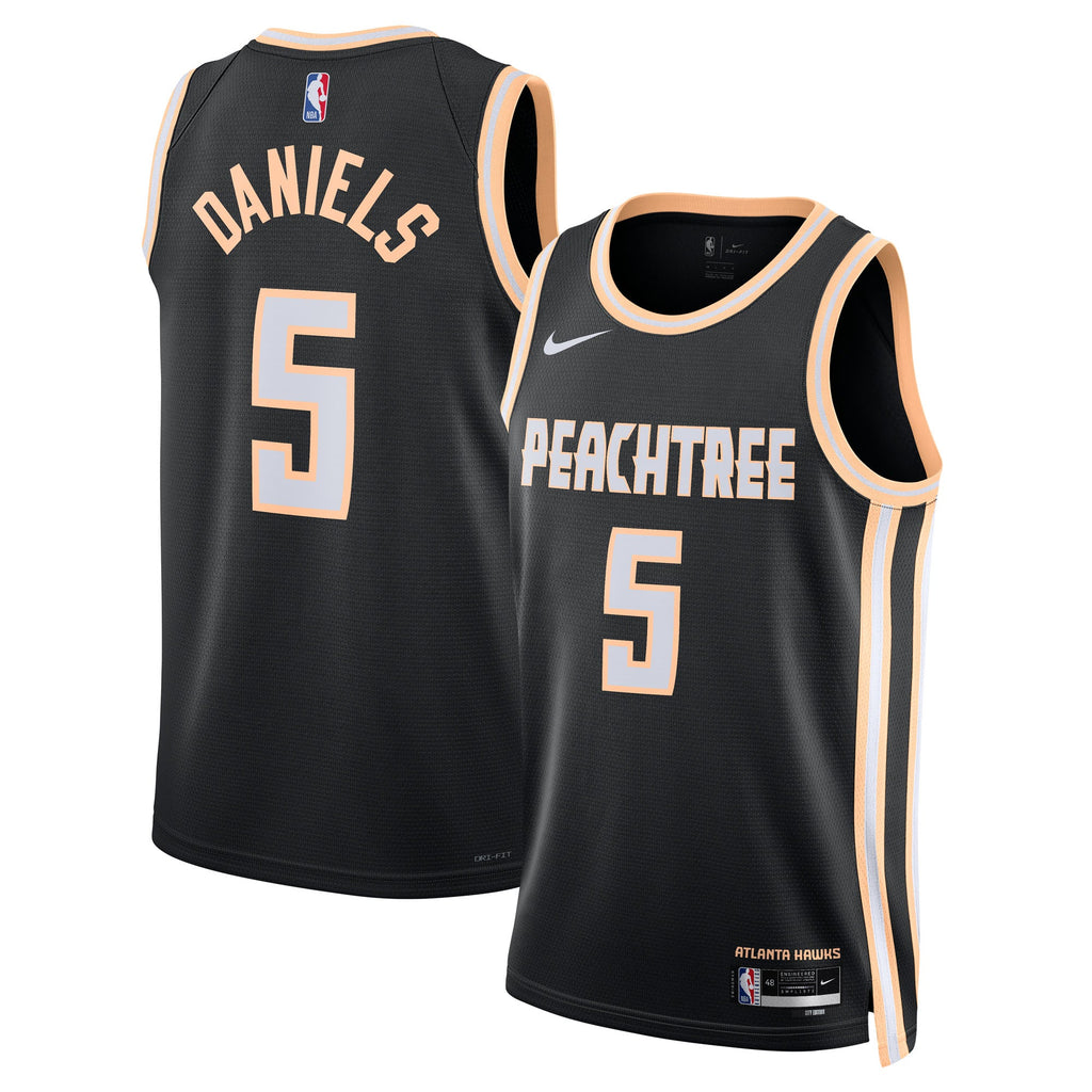 Atlanta Hawks Nike 2025/26 City Edition Swingman Jersey - Black - Dyson Daniels - Unisex product image 1, provided for