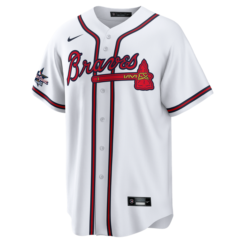 Atlanta Braves Nike White Home Replica Team Jersey product image 5, provided for visual reference and product detail review