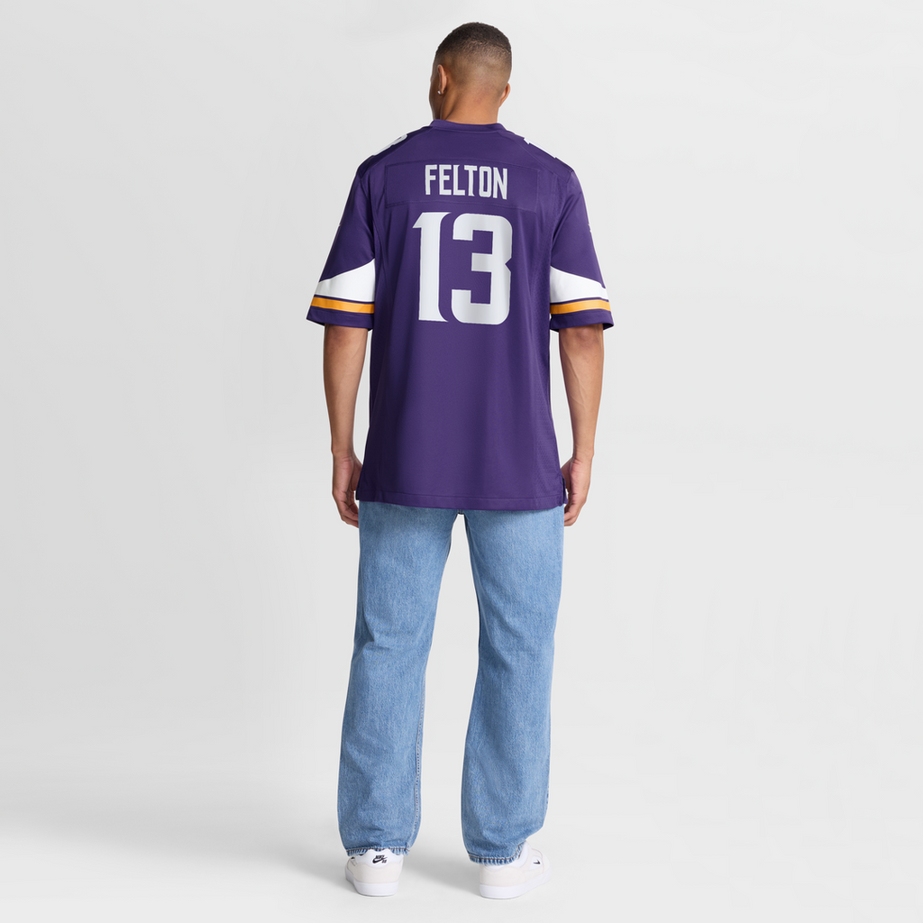 Minnesota Vikings Tai Felton Nike Purple Team Game Jersey product image 8, provided for visual reference and product detail