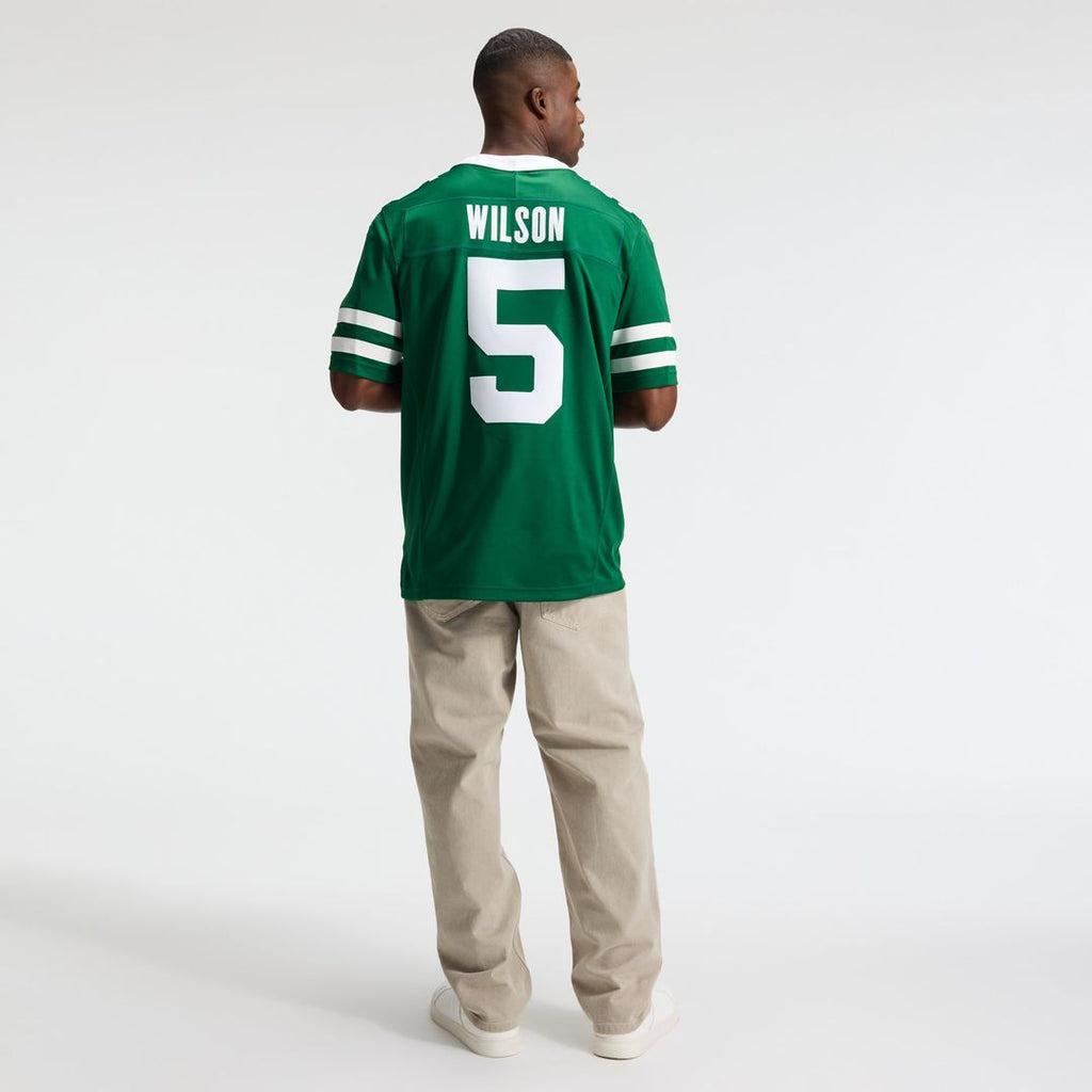 New York Jets Garrett Wilson Nike Legacy Green Team Vapor F.U.S.E. Stitched Limited Jersey product image 5, provided for