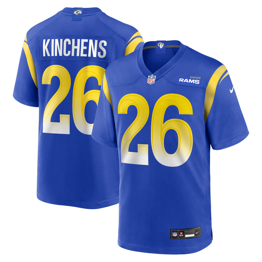 Los Angeles Rams Kamren Kinchens Nike Royal Team Game Jersey product image 1, provided for visual reference and product